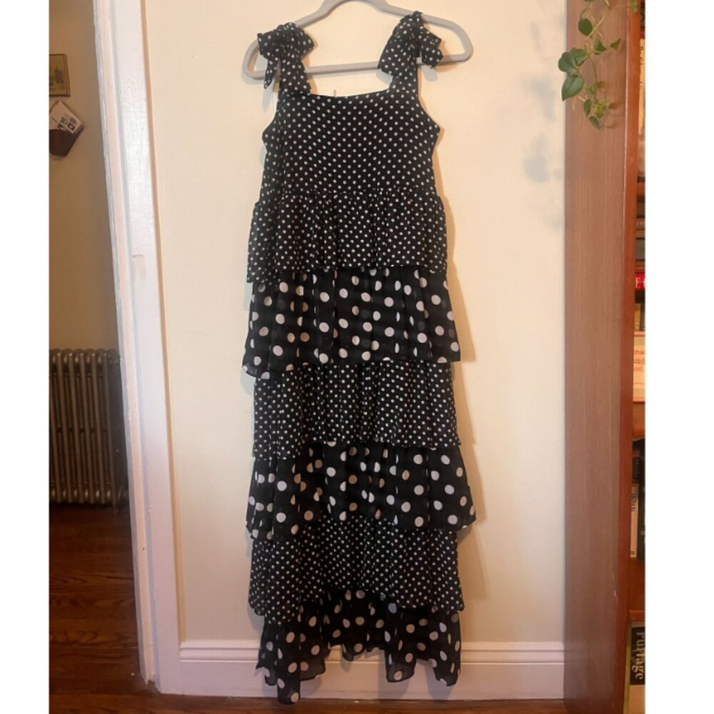 NWT Sister Jane Black & White Polka Dot Dress | A-Line | Maxi | Size Small